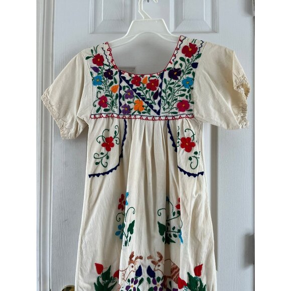 Vintage 1970's Handmade Hand Embroidered Maxi Dress Wedding Dress One Of A Kind - Picture 4 of 10